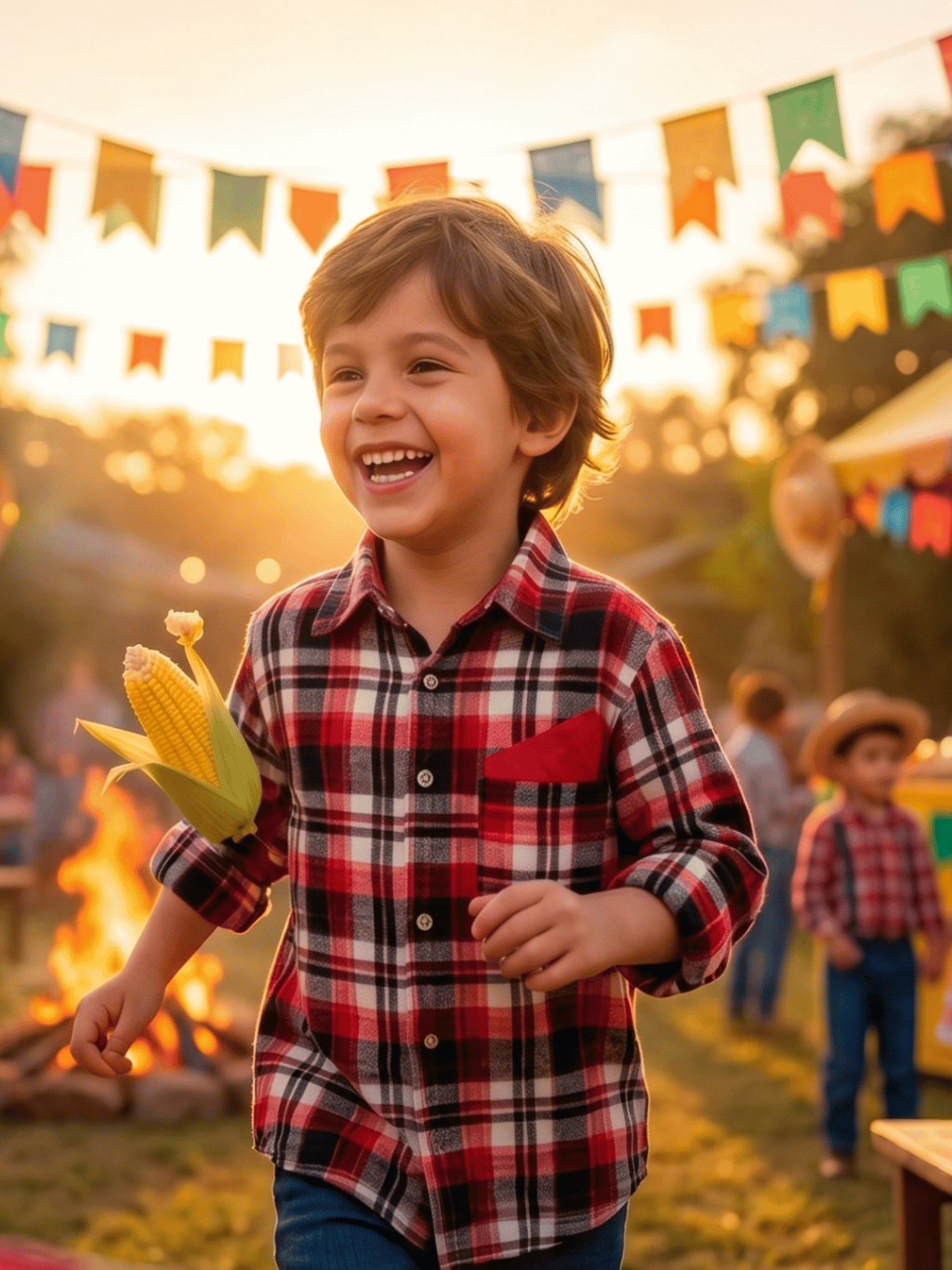 Camisa xadrez infantil em algodão macio premium